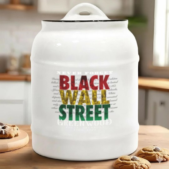 Never Forget Black Wall Street Greenwood Tulsa Ceramic Cookie Jars