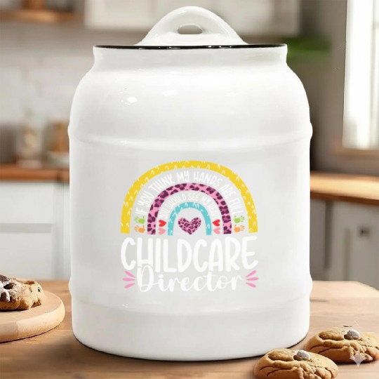 Heart Childcare Director Daycare Teacher Ceramic Cookie Jars