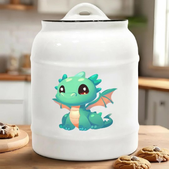 Puppy Dragon Ceramic Cookie Jars