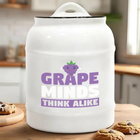 Grape Minds Think Alike Ceramic Cookie Jars