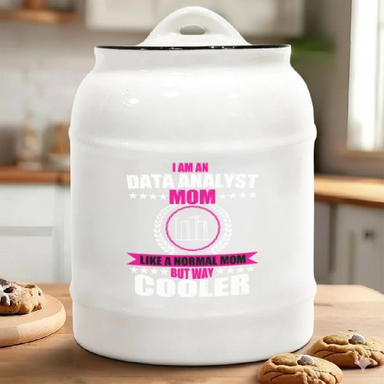 Data Analyst Mom Outfit Women Ceramic Cookie Jars