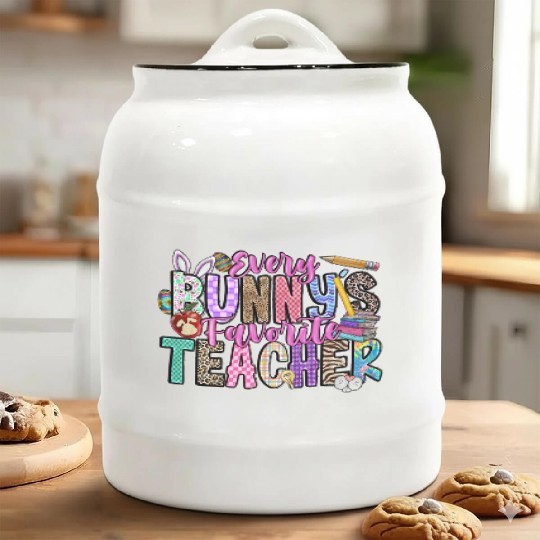 Every Bunnys Favorite Teacher Ceramic Cookie Jars
