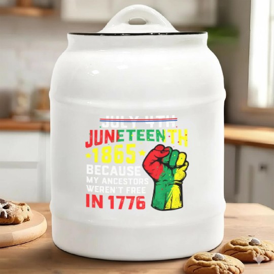 July 4Th Juneteenth 1865 African Melanin Black Pro Ceramic Cookie Jars