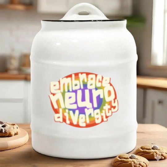 Embrace Neurodiversity Neurodiversity Awareness Ceramic Cookie Jars