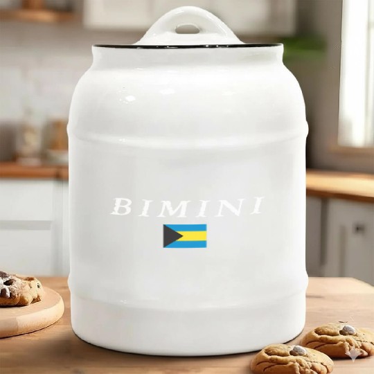 Bimini National Flag Of The Bahamas Ceramic Cookie Jars