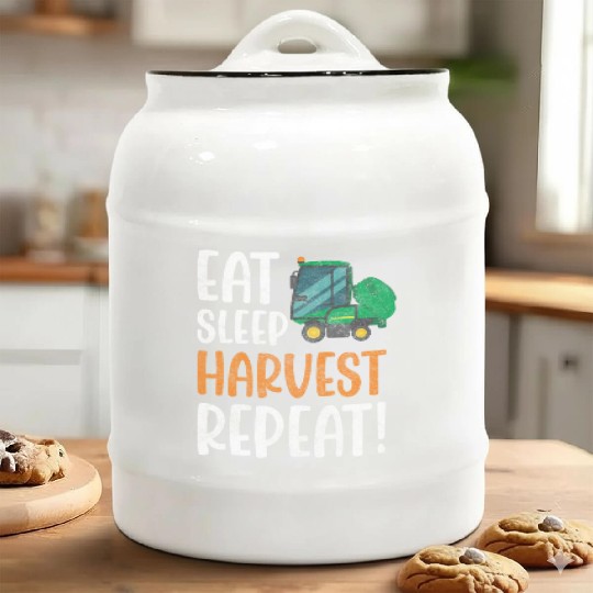 Farmer Field Worker Harvest Time Vegetable Ceramic Cookie Jars