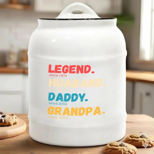 Legend, Husband, Daddy, Grandpa , Fathers day Ceramic Cookie Jars