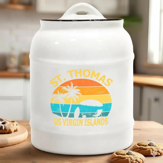 Travel St Thomas Us Virgin Islands Vacation Souven Ceramic Cookie Jars