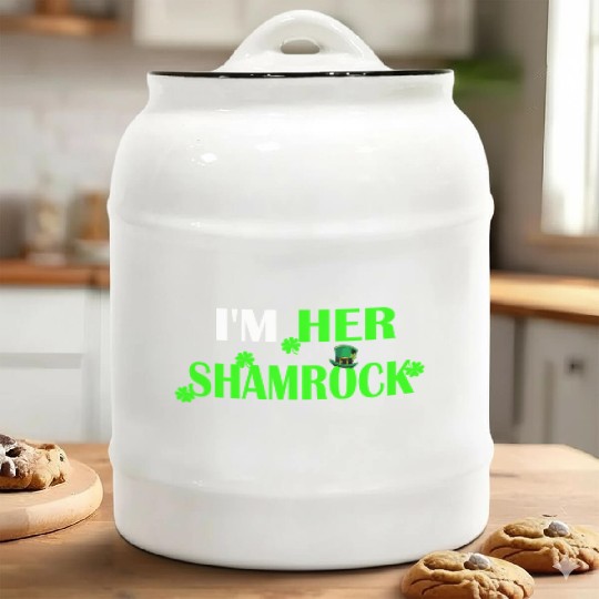 I'M Her Shamrock I'M His Lucky Charm St Patric Ceramic Cookie Jars
