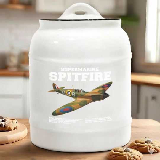 Supermarine Spitfire | WW2 Plane Ceramic Cookie Jars