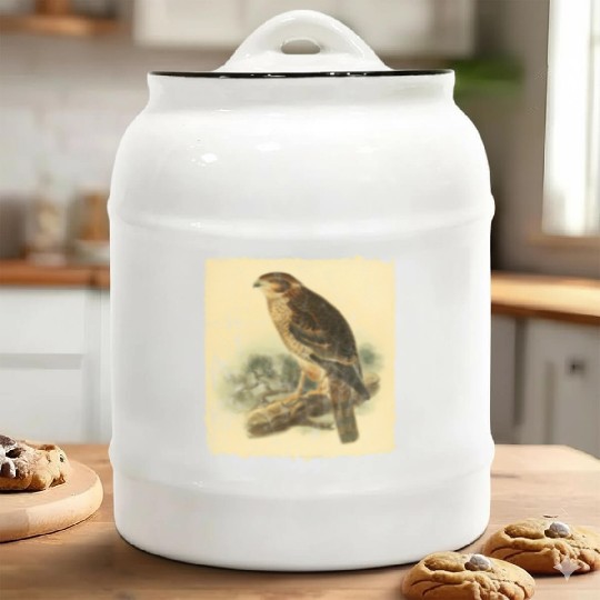 Bird Facon Hawk Ceramic Cookie Jars