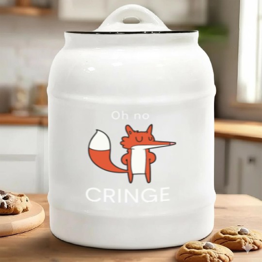 Oh no Cringe Ceramic Cookie Jars