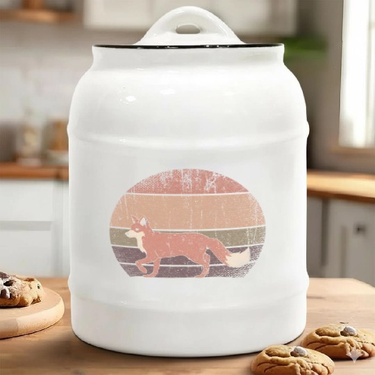 Wildlife Forest Animal Fox Ceramic Cookie Jars