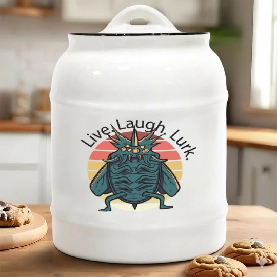 Live Laugh Lurk Ceramic Cookie Jars
