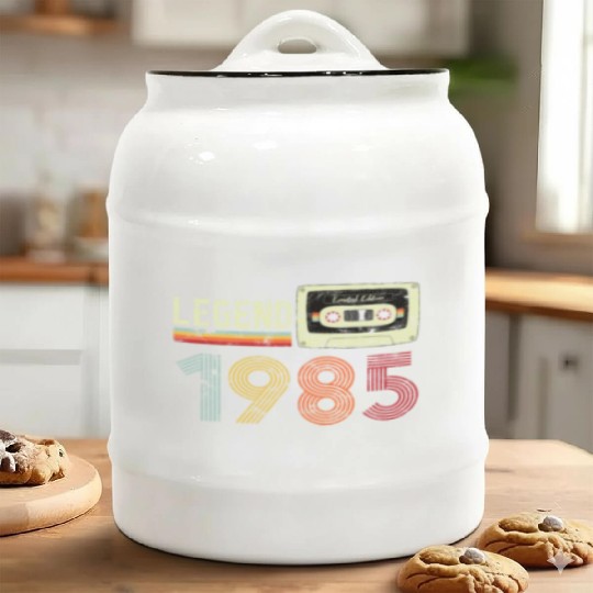 1985 Geburtstag Vintage Cassette Ceramic Cookie Jars