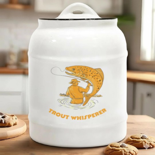 Trout Whisperer Ceramic Cookie Jars