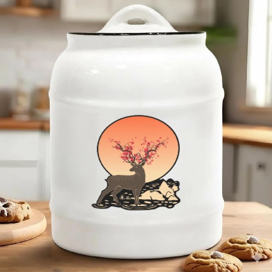 THE SACRED DEER | NATURE HOLY SPIRIT Ceramic Cookie Jars