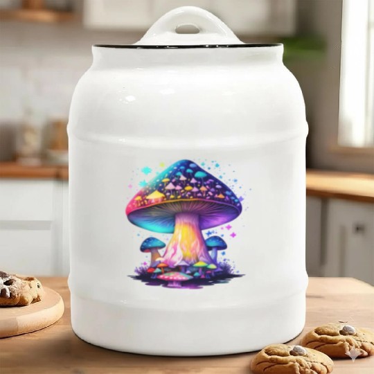 Mystical Fungi Ceramic Cookie Jars