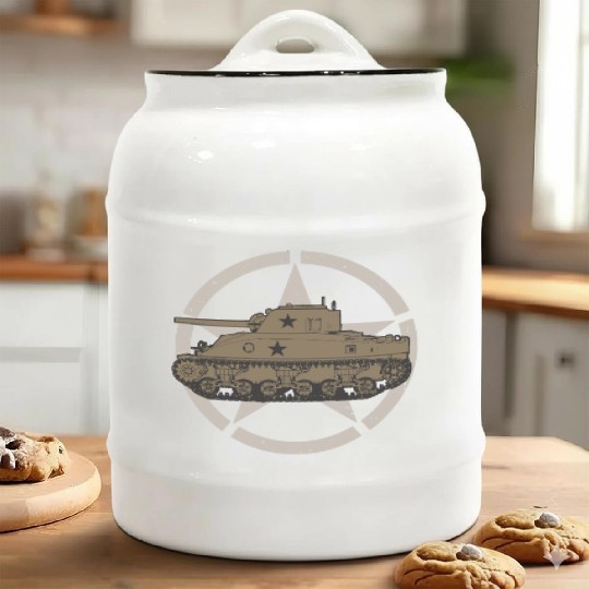M4 Sherman | World War 2 Vehicle Ceramic Cookie Jars
