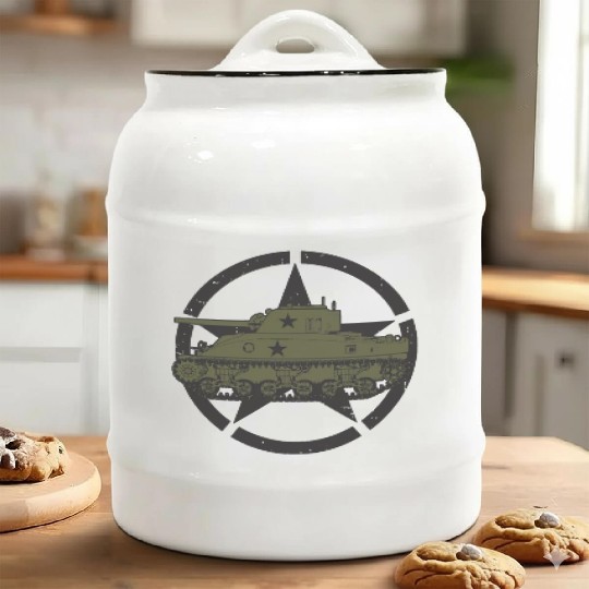 M4 Sherman | World War 2 Vehicle Ceramic Cookie Jars