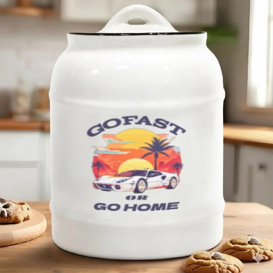 Go Fast , car lover Ceramic Cookie Jars, father's day gift