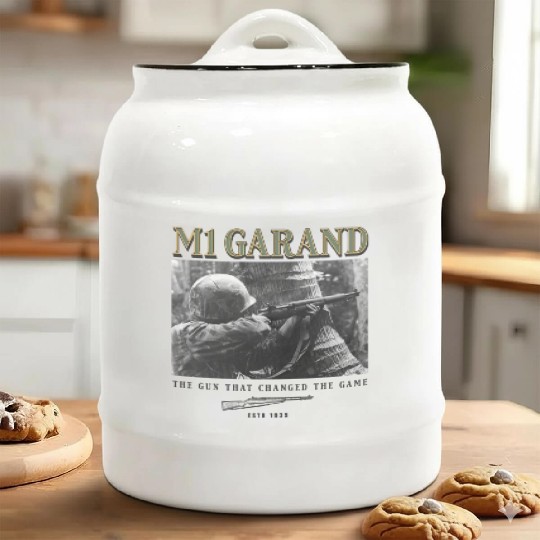 World War 2 Weapon M1 Garand Rifle Ceramic Cookie Jars
