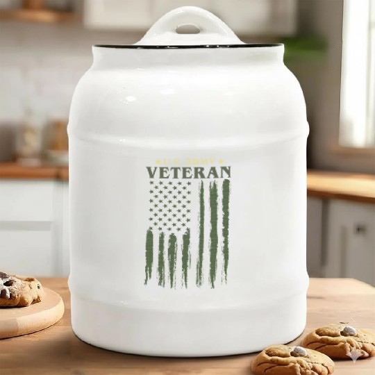 US army veteran Ceramic Cookie Jars