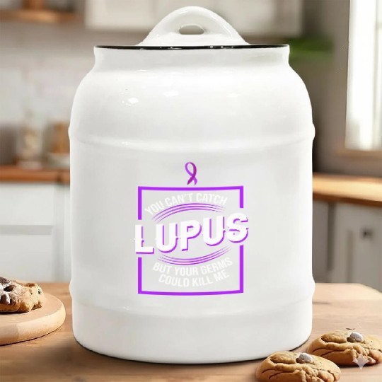 Lupus Catch Survivor Warrior Ceramic Cookie Jars