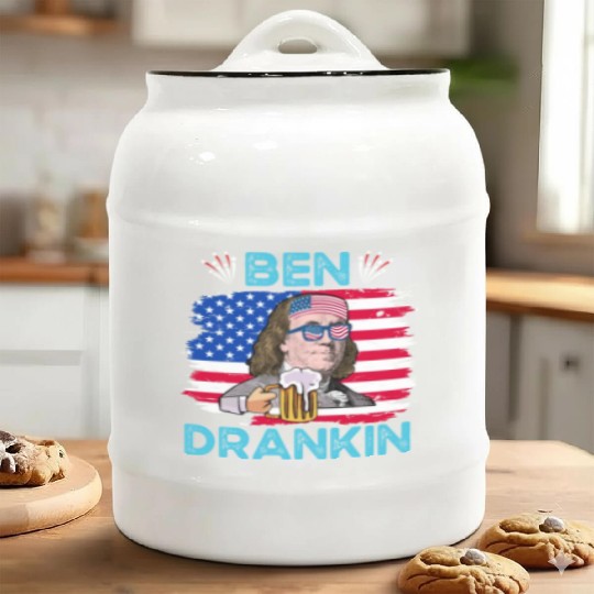 Ben Drankin US President Independence Day Ceramic Cookie Jars