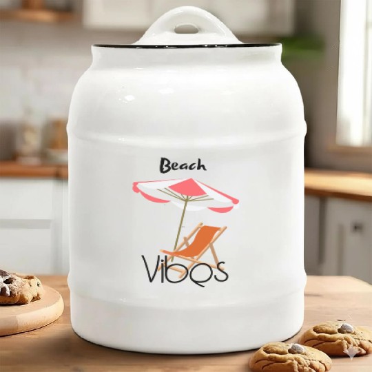 "Beach Vibes Ceramic Cookie Jars: Embrace the Sun and Sand!"
