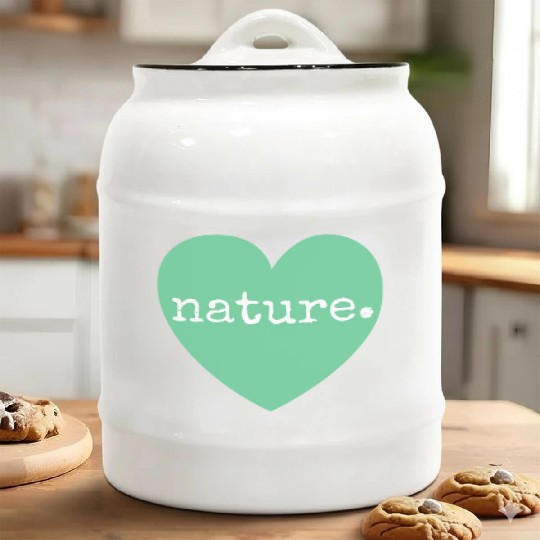 love nature heart Ceramic Cookie Jars