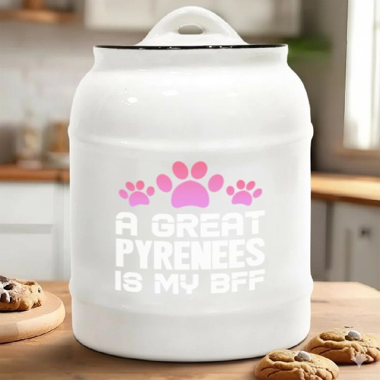 A Great Pyrenees Is My BFF Ceramic Cookie Jars