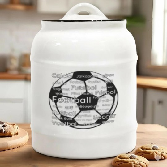 I Love Football Ceramic Cookie Jars