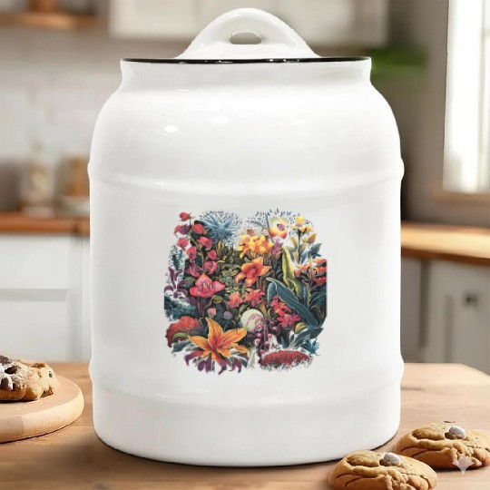 Orchids Flowers Garden Blossom Orchid Lover Ceramic Cookie Jars