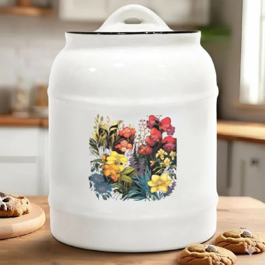 Orchids Flowers Garden Blossom Orchid Lover Ceramic Cookie Jars