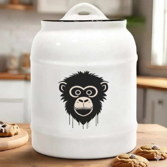 monkey face Ceramic Cookie Jars