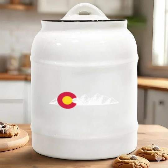 Colorado Mountains Nature Hiking Ceramic Cookie Jars