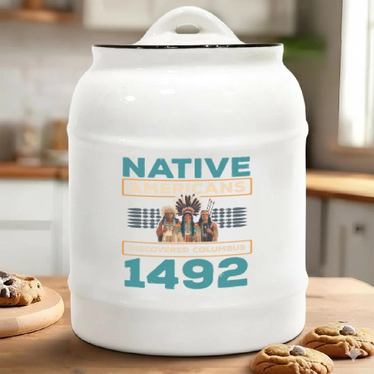 Aboriginal Indians Indigenous Native American Day Ceramic Cookie Jars