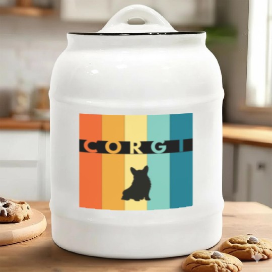Corgi Ceramic Cookie Jars