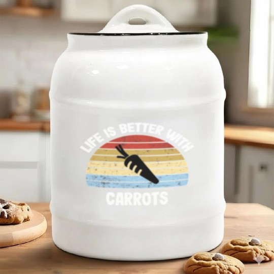Carrot Ceramic Cookie Jars