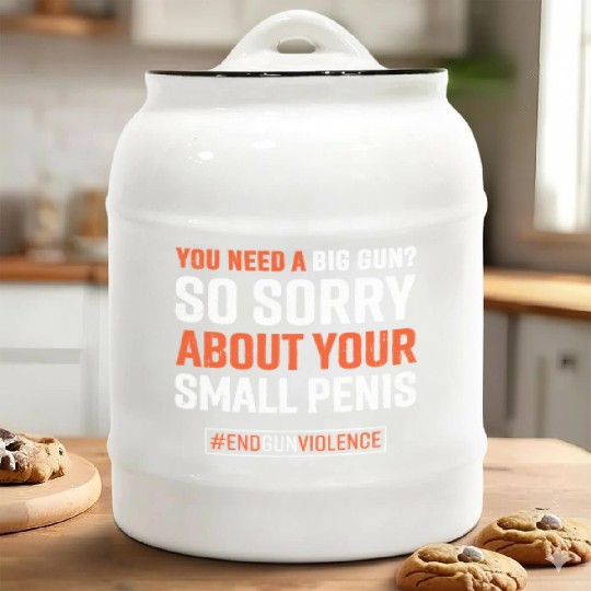 End Gun Violence Go Orange Anti-Gun Gun Control Ceramic Cookie Jars