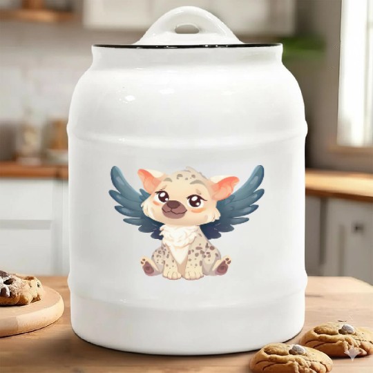 Kawaii Hyena Angel - Sweet Flight through the Ceramic Cookie Jars