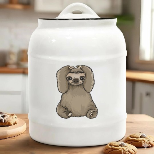 sloth omg what did i do Ceramic Cookie Jars