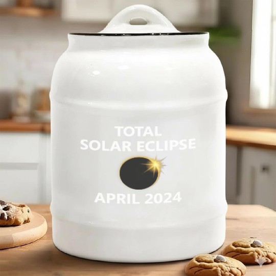 Solar Eclipse 2024 Kentucky Oklahoma Michigan City Ceramic Cookie Jars