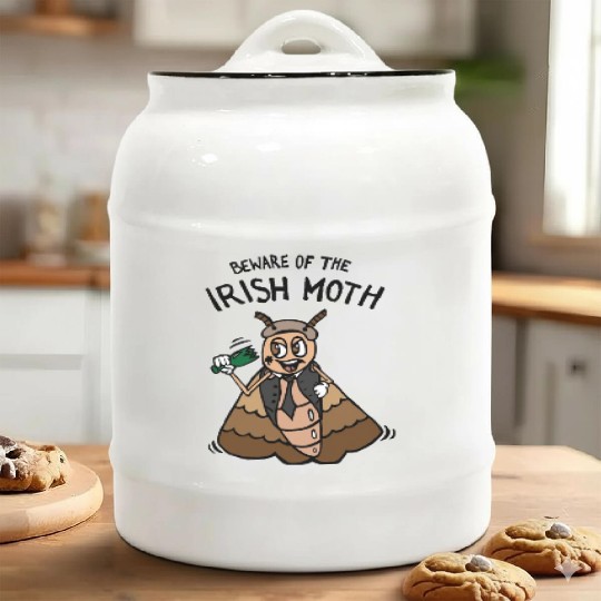 Beware Of The Irish Moth Mob Ceramic Cookie Jars