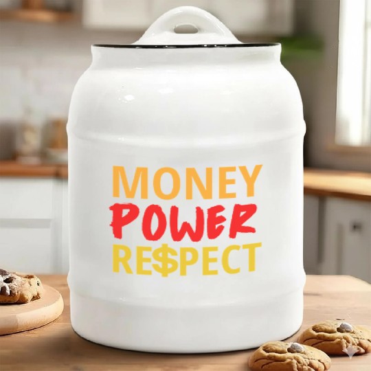 Money Power Respect Ceramic Cookie Jars