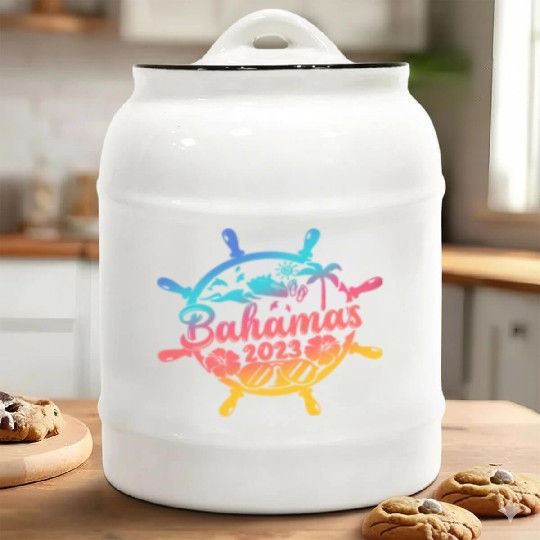Bahamas Cruise 2023 Family Friends Group Vacation Ceramic Cookie Jars