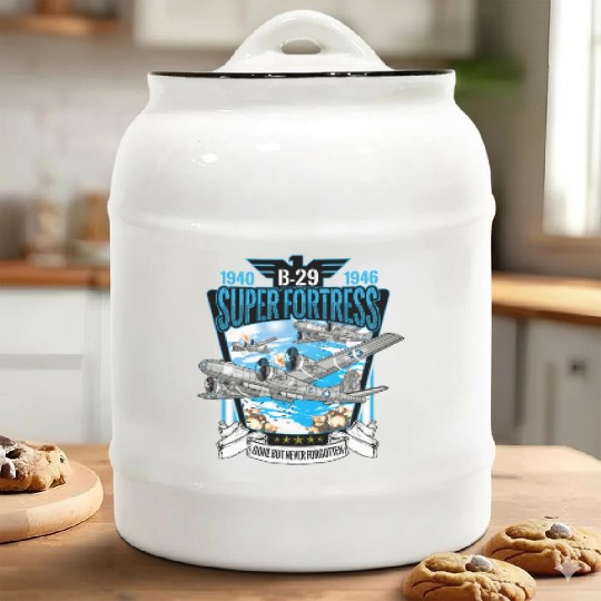 World War 2 Aircraft Wwii B-29 Superfortress Bombe Ceramic Cookie Jars