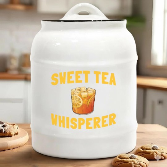 Funny Sweet Tea Whisperer Outfit Ceramic Cookie Jars