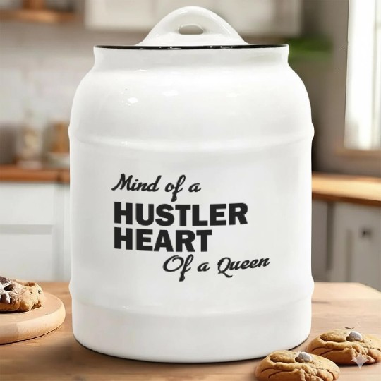 Mind Of Hustler Heart Of A Queen Ceramic Cookie Jars